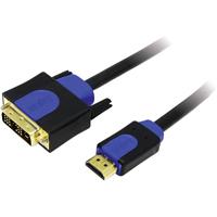 Kabel DVI / HDMI LogiLink [1x DVI-stekker 18+1-polig - 1x HDMI-stekker] 2 m Zwart
