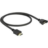 delock HDMI Anschlusskabel [1x HDMI-Stecker - 1x HDMI-Buchse] 0.50m Schwarz