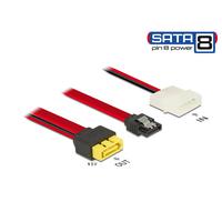 delock Kabel SATA 6 Gb/s 7 Pin Buchse + Molex 2 Pin Strom Stecker > SA