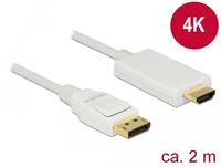 delock DisplayPort naar HDMI kabel - 2 meter - 