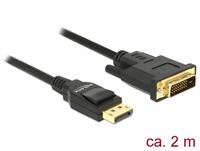 delock DisplayPort naar DVI kabel - 2 meter - 