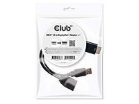 Club3D HDMI Adapter [1x HDMI-Stecker - 1x DisplayPort Buchse] Schwarz