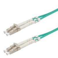 Roline Value Fibre Optic Jumper Cable, 50/125µm, LC/LC, OM3, turquoise 0.5 m. Aansluiting 1: LC, Aansluiting 2: LC