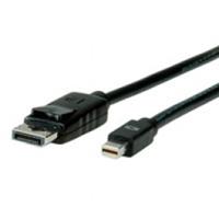 Roline ROLINE DisplayPort kabel, DP M - Mini DP M 3,0m. Snoerlengte: 3 m, Aansluiting 1: DisplayPort, Aansluiting 2: Mini DisplayPort. Aantal per verpakking: 1 stuk(s). Lengte: 3 mm