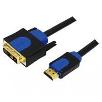 LogiLink HDMI Kabel High Speed, HDMI - DVI-D, 1 m