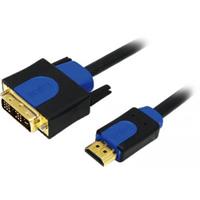 LogiLink DVI / HDMI Anschlusskabel [1x DVI-Stecker 18+1pol. - 1x HDMI-Stecker] 10.00m Schwarz