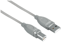 Hama - usb Connection Cable A-Plug - B-Plug, grey, 7.5 m
