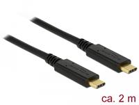 delock USB 3.1 Gen 1 (5 Gbps) Kabel Type-C zu Type-C 2 m 3 A E-Marker