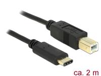 Delock USB Type-C™ 2.0 m. >  USB 2.0 Typ-B m. 2m