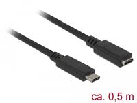 USB C Verlengkabel - 3.1 - 0.5 meter - Delock