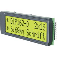 DIP162-DNLED LC-display Groen Geel-groen (b x h x d) 68 x 26.8 x 10.8 mm