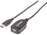 manhattan USB 2.0 Verlängerungskabel [1x USB 2.0 Stecker A - 1x USB 2.0 Buchse A] 15.00m Schwarz Ru
