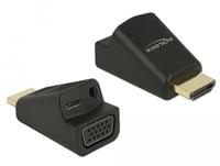 delock Adapter HDMI-A Stecker > VGA Buchse mit Audio - 