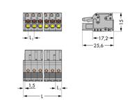 WAGO 2231-105/026-000 Female behuizing-kabel 2231 Totaal aantal polen 5 Rastermaat: 5 mm 100 stuk(s)