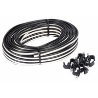 Kabeldirect Luidspreker kabel 0.35mm² Zwart-Wit 10m (incl. 10 kabelclips)