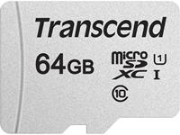 Transcend Premium 300S microSDXC-kaart 64 GB Class 10, UHS-I, UHS-Class 3, v30 Video Speed Class incl. SD-adapter