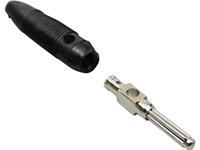 Pluimstekker Stekker, recht TRU Components Stift-Ã: 4 mm Zwart