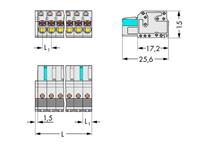 Wago 2721-103/026-000 (100 Stück) - Terminal strip 3-p 0,2...2,5mm² 2721-103/026-000