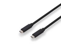 USB 3.1 Kabel Digitus [1x USB 3.1 stekker C - 1x USB 3.1 stekker C] 1 m Zwart
