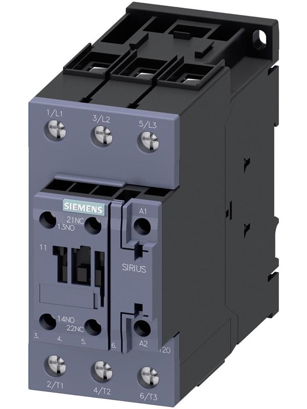 Siemens Contacteur.ac3:30kw/400v 1no+1nc 20-33v ac/dc 3p
