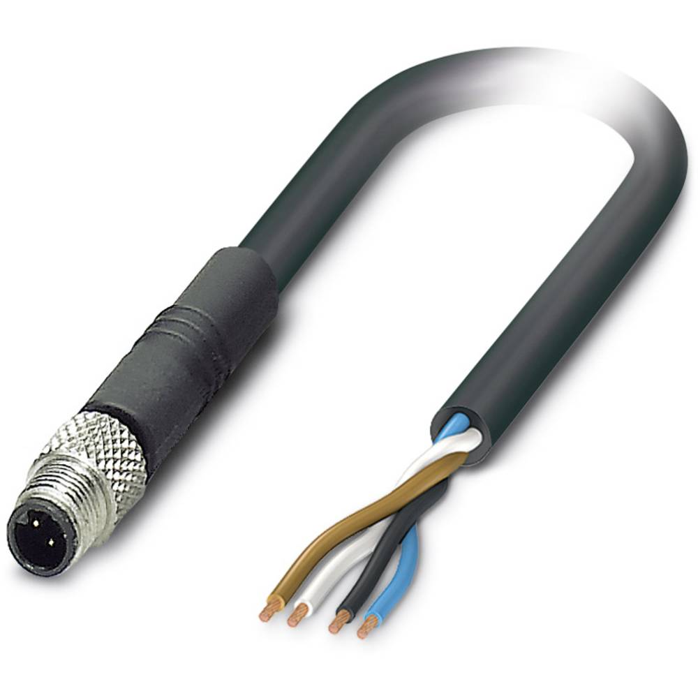 phoenixcontact Phoenix Contact 1527728 Sensor/actuator connector, geassembleerd M12 Aantal polen: 4 Bus, haaks 5.00 m 1 stuk(s)