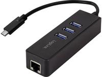 LogiLink UA0283 Ethernet 1000Mbit/s netwerkadapter/ USB hub 3 poorten USB C