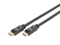 DisplayPort Kabel Digitus AK-340105-150-S [1x DisplayPort stekker - 1x DisplayPort stekker] 15 m Zwart