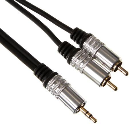 Velleman 3.5 mm STEREOPLUG NAAR 2 x RCA AUDIOPLUG / STANDAARD / 1.5 m / VERGULD