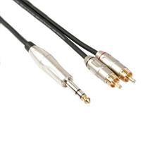 hqpower HQ-Power professionelles audiokabel, 2 x cinch-stecker auf 6.35mm-STEREO-KLINKENSTECKER (6m)