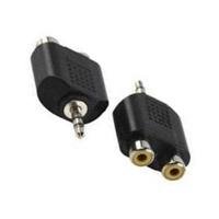 Valueline Mini-jack male naar mini-jack female (2x) stereo adapter