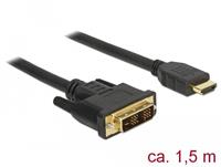 Delock HDMI - DVI kabel - 1.5 meter - 