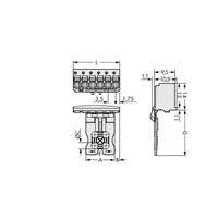 WAGO 2091-1110/002-000 Male behuizing-board 2091 Totaal aantal polen: 10 Rastermaat: 3.50 mm 50 stuk(s)