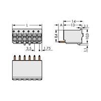 WAGO 2091-1173-200 Male behuizing (board) 2091 Totaal aantal polen: 3 Rastermaat: 3.50 mm Inhoud: 200 stuk(s)