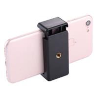 PULUZ Selfie Sticks Tripod Mount Phone Clamp with 1/4 inch Screw Hole for iPhone Samsung HTC Sony LG and other Smartphones