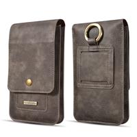 DG. MING universele koeienhuid beschermende hoes taille leerzak met Card Slots & haak voor iPhone Samsung Sony Huawei Meizu Lenovo ASUS Oneplu