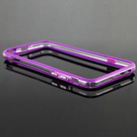 Apple Transparant Plastic + TPU Bumper Frame hoesje voor iPhone 6 & iPhone 6S(paars)