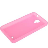 Pure Kleur ultra dun siliconen hoesje voor Samsung Galaxy S IV / i9500 (roze)