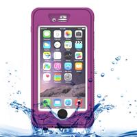 Waterproof Dustproof Shockproof Crushproof Noctilucent Protective Case with Holder for iPhone 6 & 6S(Purple)