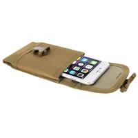 huismerk 5.5 inch Universal Vertical Nylon Fabric Waist Bag for iPhone 6 Plus & 6S Plus Samsung Galaxy S6 Huawei etc(Brown)