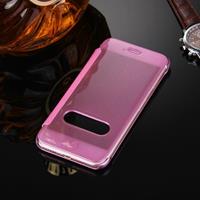 For iPhone 8 & 7 Frosted Horizontal Flip Leather Case with Answer Slide Window(Pink)