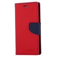 huismerk iPhone X horizontaal Kruis structuur PU leren GOOSPERY FANCY DIARY Flip Hoesje met houder en opbergruimte voor pinpassen & geld (rood)