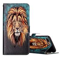 For iPhone 8 Plus & 7 Plus Embossed Lion Pattern Elephant Pattern Horizontal Flip Leather Case with Holder & Card Slots & Wallet & Photo Frame