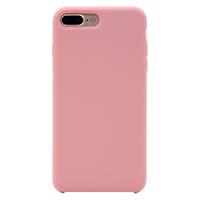 For iPhone 8 Plus & 7 Plus Pure Color Liquid Silicone + PC Protective Back Cover Case(Apricot)