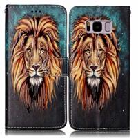 Samsung Galaxy S8 PLUS / G9550 horizontaal Glanzend 3D wolf patroon PU leren Flip Hoesje met houder foto frame en opbergruimte voor pinpassen & geld