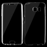 huismerk Voor de Galaxy S6 Edge / G925 0 75 mm ultra-dunne transparante TPU dubbelzijdige beschermende Case (transparant)