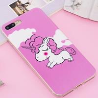 For iPhone 8 Plus & 7 Plus Noctilucent IMD Horse Pattern Soft TPU Back Case Protector Cover