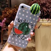 For iPhone 6 Plus & 6s Plus Fashion Papa Fruit Watermelon Pattern Protective Back Cover Case