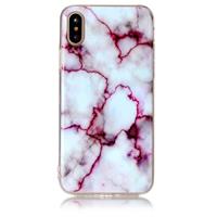 CasualCases Softcase marmer wit/paars hoes iPhone X / XS