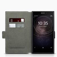 Qubits slim wallet hoes - Sony Xperia L2 - zwart