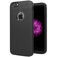 For iPhone 6 Plus & 6s Plus Litchi Texture TPU Protective Back Cover Case (Black)